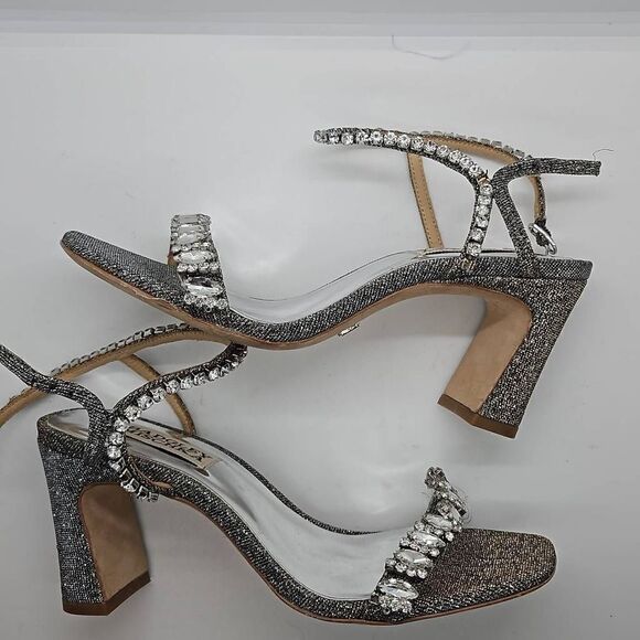 Badgley Mischka Embellished Crystal Heels Size 5.5 - Missing Crystals - Picture 2 of 8